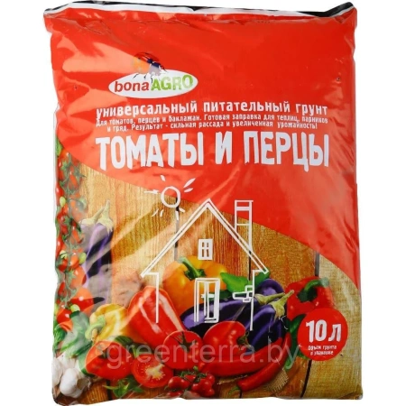 Грунт универсальный bonaAGRO для томатов, баклажанов и перцев 10 л