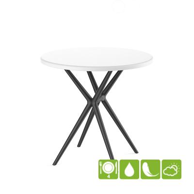 Стол круглый Teori чёрно-белый [PP9902WB]