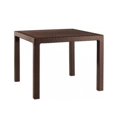 Стол из искусственного ротанга Keter QUARTET 95, коричневый [230675]
