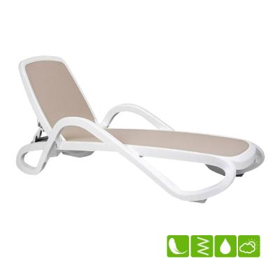 Лежак пластиковый ALFA, капучино/белый [404160012417F]