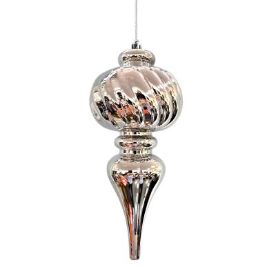 Украшение елочное "Сосулька" 25см серебро [HL202508]