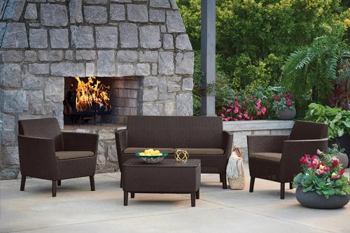 Комплект мебели из искусственного ротанга SALEMO 2-SOFA SET, коричневый [258966]