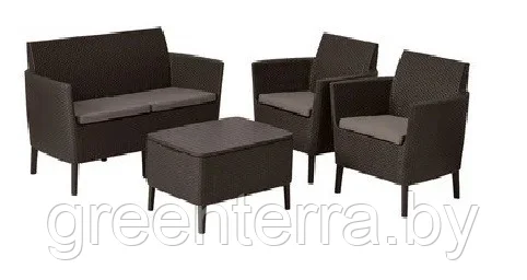 Комплект мебели SALEMO 2-SOFA SET, коричневый [236844]