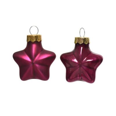 Набор стекл. елочных игрушек "Звезды" 4.5 см magnolia mix, 12 шт [012253/1001413]