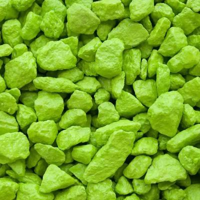 Щебень окрашенный мраморный, салатовый, 5-10мм, (20 кг) ЩОсал