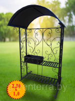 Кованый мангал с крышей "Монарх"