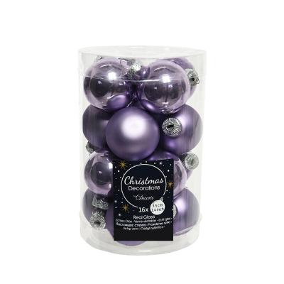 Набор стекл. шаров 3.5 см лавандовый mix, 16 шт [010716]