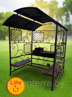 Кованый мангал-беседка с крышей "Верона"