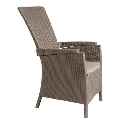Кресло из искусственного ротанга Vermont с наклонной спинкой, капучино [238449]