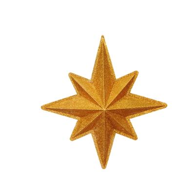 Украшение для больших ёлок "Звезда из двух половин" 30см, парча разные цвета