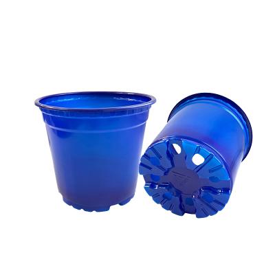 Горшок для рассады круглый формованный 0.75л, ø 12см, высота 9.5см, синий