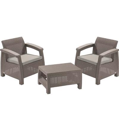 Комплект мебели из искусственного ротанга Corfu Weekend Set, капучино [227630]