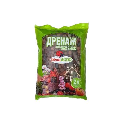 Дренаж керамзитовый "bonaAGRO" 2л КРУПНЫЙ фр.10-16 мм.