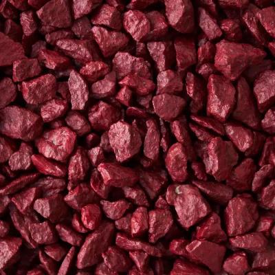 Щебень окрашенный гранитный, бордовый, 5-10мм, (20 кг), ЩОбор