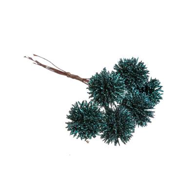 Украшение елочное "Ветка синий чертополох" 14 см [BRS23-19-4305/33]