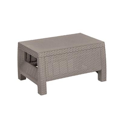 Журнальный столик из искусственного ротанга CORFU TABLE, капучино [241722]