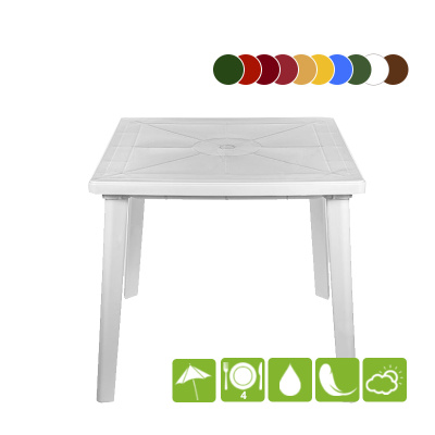 Стол пластиковый квадратный [130-0019] белый