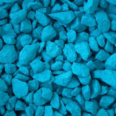 Щебень окрашенный мраморный, бирюзовый, 5-10мм, (20 кг) ЩОбир