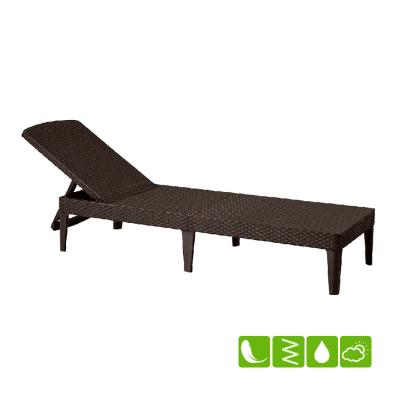 Лежак из искусственного ротанга Jaipur, коричневый [237958]