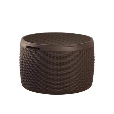 Стол-сундук из искусственного ротанга CIRCA RATTAN BOX, коричневый [230411]