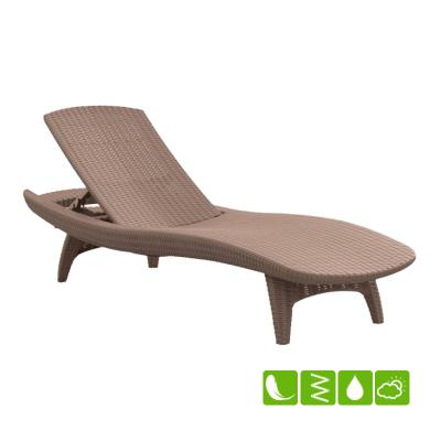 Лежак из искусственного ротанга PACIFIC LOUNGER, капучино [230673]