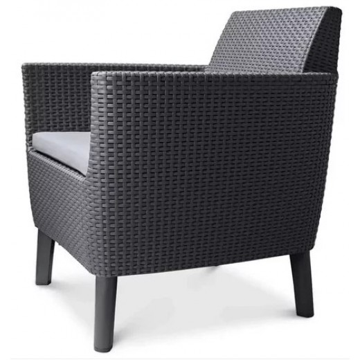 Комплект мебели из искусственного ротанга SALEMO 2-SOFA SET, графитовый [236629]