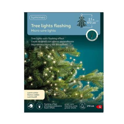 Гирлянда на елку 210см Лучи Росы, 16 нитей, 672 теплых белых микро LED с мерцанием, IP44 [496143]