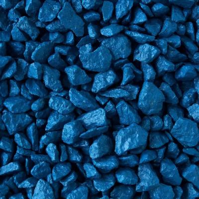 Щебень окрашенный гранитный, синий, 5-10мм, (20 кг), ЩОсин