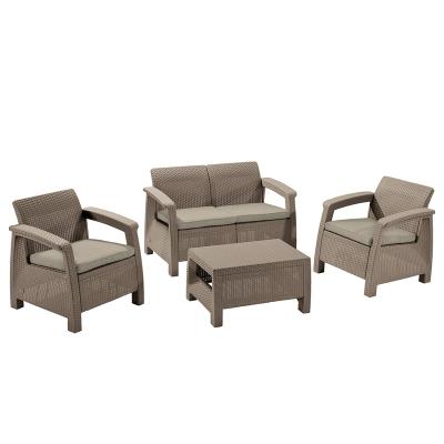 Комплект мебели из искусственного ротанга СORFU SET, капучино [227640]