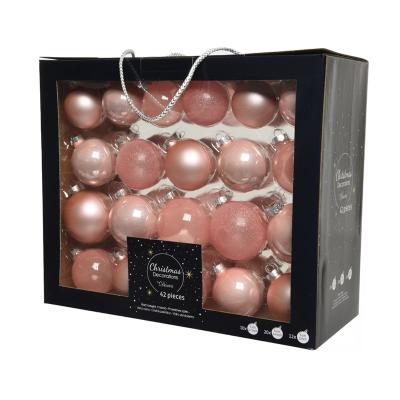 Набор шаров елочных стекл. Color Symphony: Розовый бутон,  5-7см, 42шт [9149255]