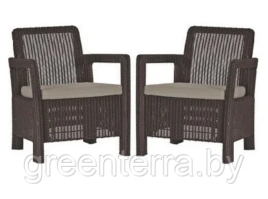 Комплект мебели TARIFA 2 CHAIRS, коричневый [228169]