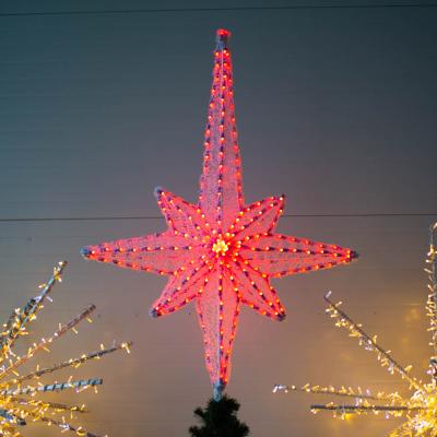 Макушка на елку "Роза ветров RGB" от 1м до 1.5м, разные цвета