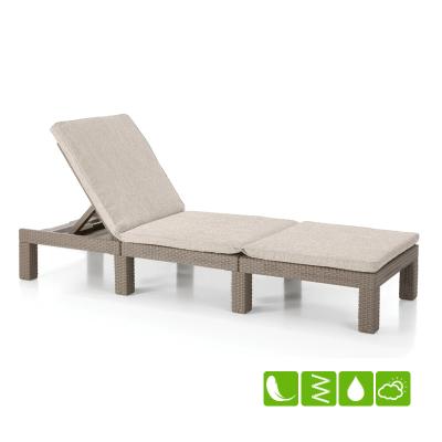 Лежак из искусственного ротанга DAYTONA, капучино [252225]
