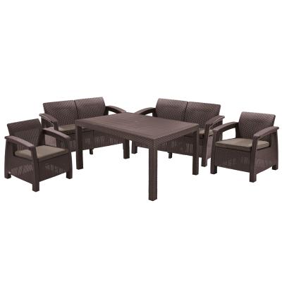 Комплект мебели из искусственного ротанга Corfu Fiesta, коричневый [258945]