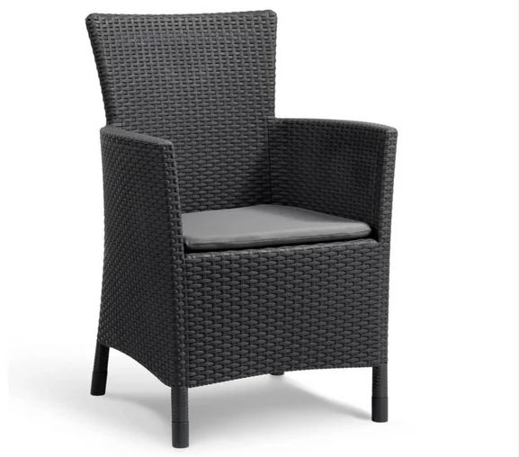 Комплект мебели из искусственного ротанга Iowa balcony, графит [223929]