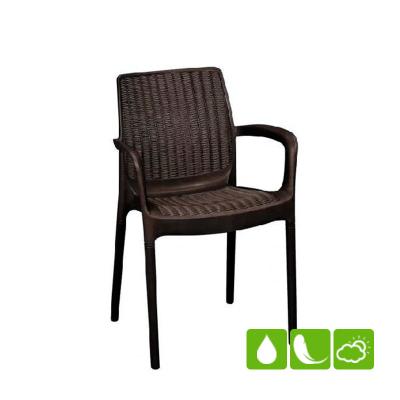 Стул пластиковый Bali, коричневый [230670]