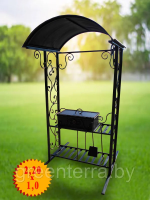 Кованый мангал с крышей "Шале"
