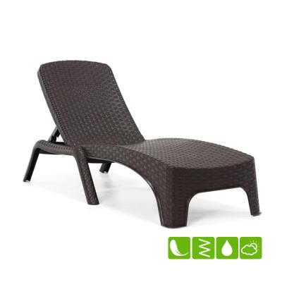 Лежак из искусственного ротанга Roma Sun Lounger, коричневый [03085]