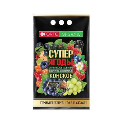 Удобрение Bona Forte Конское "СУПЕР Ягоды" с цеолитом и аминокислотами, 2 кг