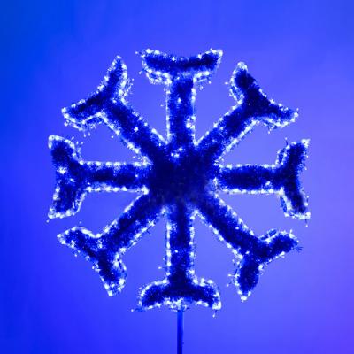 Макушка для елки "Снежинка Стандарт мишура" от 0.5м до 1.5м, разные цвета