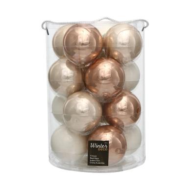 Набор шаров елочных стекл. Cashmere Rose 8см, 16 шт [140883]