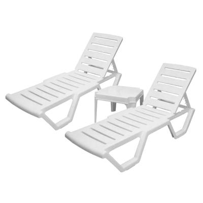 Комплект пластиковый столик и 2 лежака