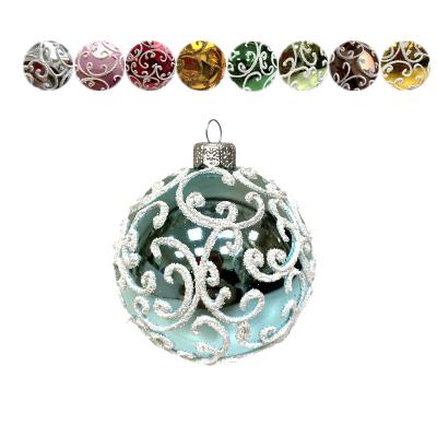 Набор шаров пластик. декор №9 разные цвета, 6см / 8см / 10см