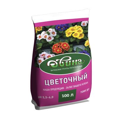 Грунт торфяной питательный "Двина" цветочный, 100л