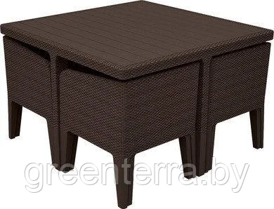 Комплект мебели Keter Columbia dining set, коричневый [233138]