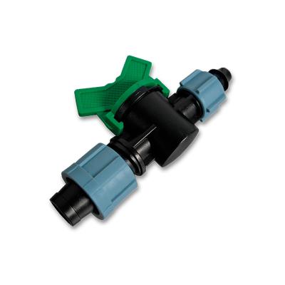 Старт-коннектор лента-трубка с зажимной гайкой и краном [DSTZ02-1701L]