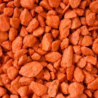 Щебень окрашенный мраморный, оранжевый, 5-10мм, (20 кг) ЩОорж