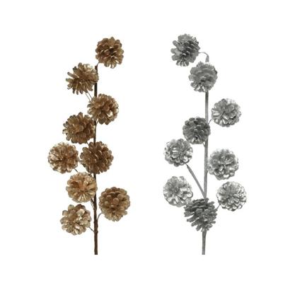 Ветка новогодняя "Ветка с шишками" 60см [680913]