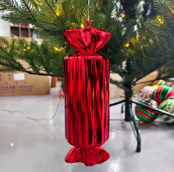 Украшение елочное "Конфета-батончик" 30см красный [HL202518]