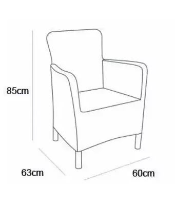 Кресло из искусственного ротанга TRENTON DC, графит [226453]